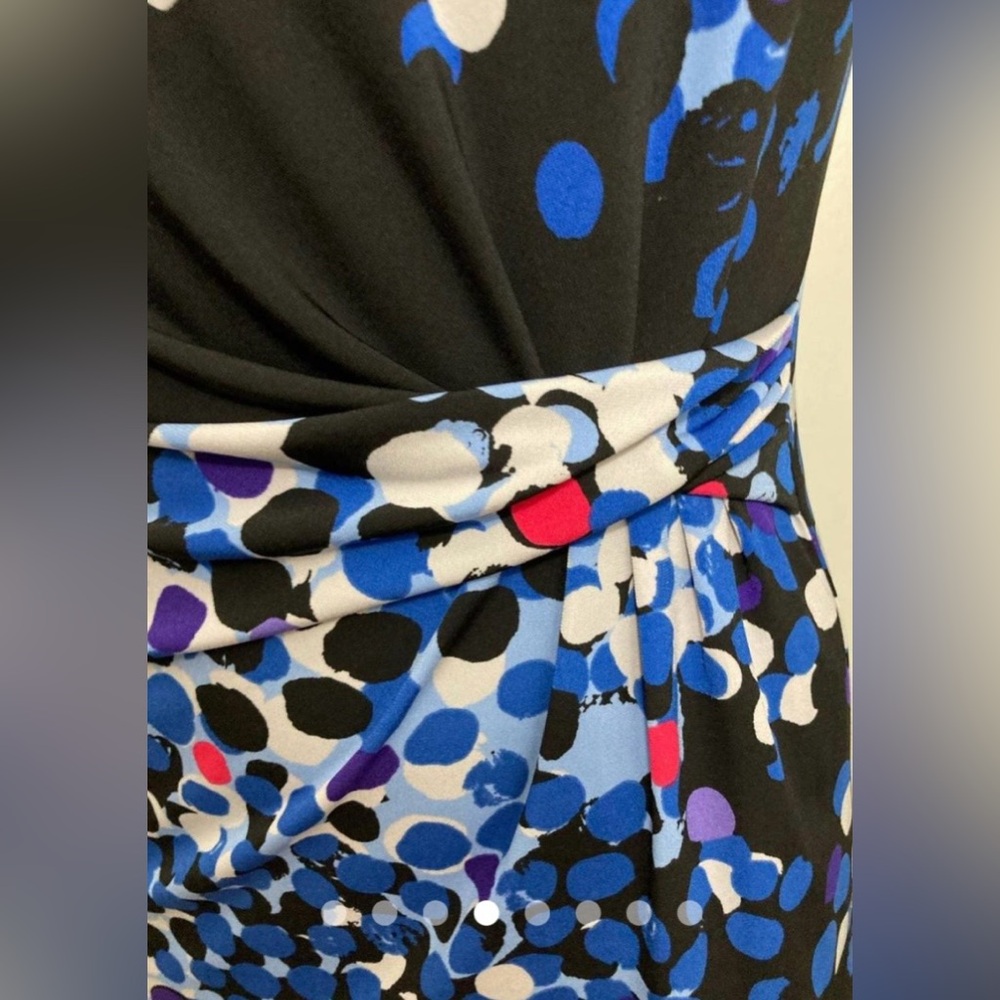 Anne Klein Elegant Polka Dot Sleeveless Dress - Picture 7 of 12